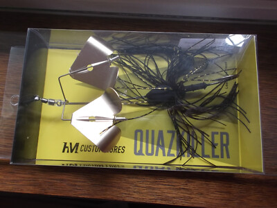 HM Custom Lures Teckel Quazkiller Twin Buzzbait 1/2oz. 06 Black Gold Downdraft