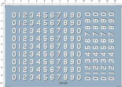 1/350 USN U.S.NAVY 7mm 0-9 Hull Numbers Ship Markings Water Slide Decal ...