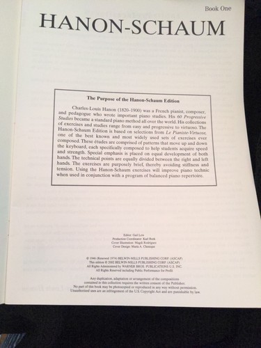 Hanon-Schaum, Book One - Picture 3 of 3