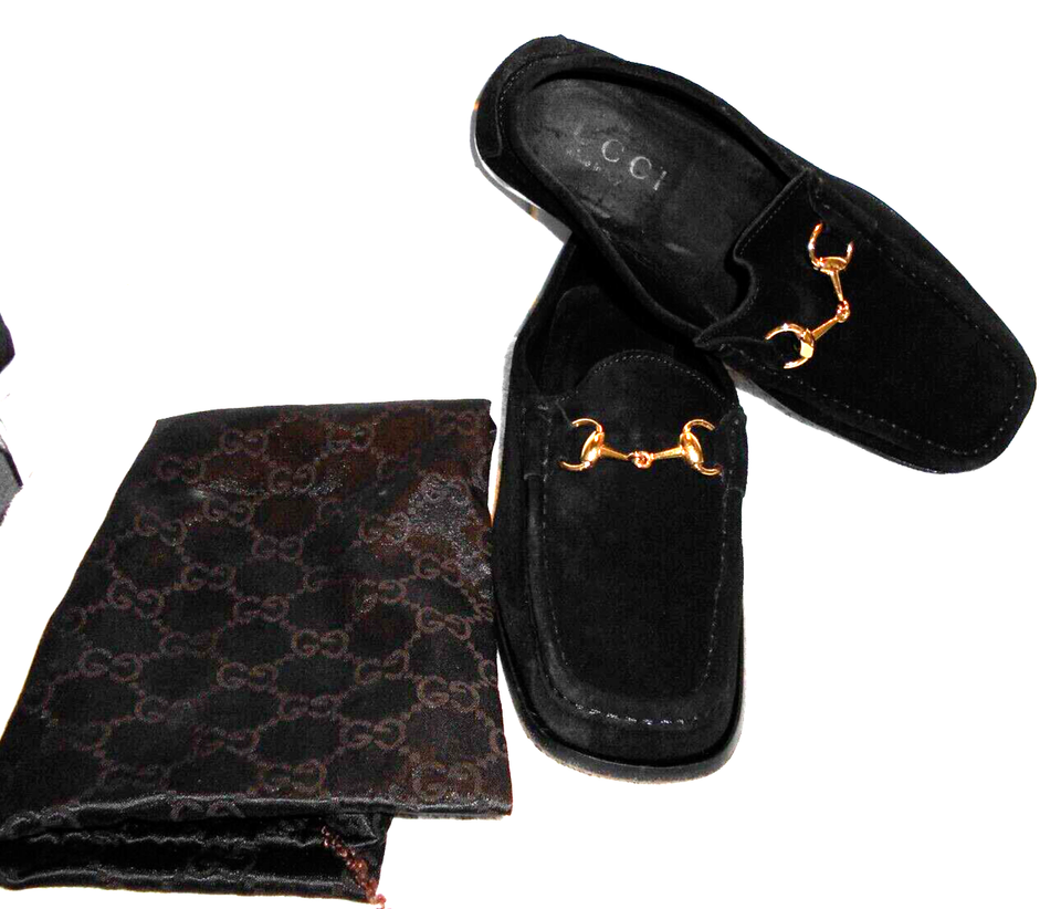 Gucci Men's Black Leather/Suede Shoes/Loafers Size EU 40.5 E/UK 6.5 eBay