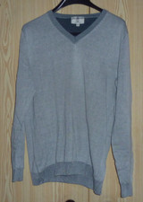 Pullover, Feinstrick Pulli, Royal Class,  V-Ausschnitt, Grau, Größe XL oder 56