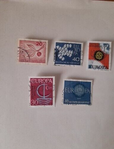 RFT Germany DEUTSCHE BUNDESPOST EUROPE 5 different values