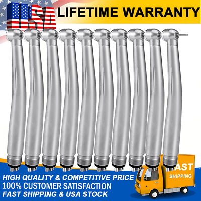 10 Packs for NSK Style Dental High Speed Handpiece Push Button 4Hole Air Turbine