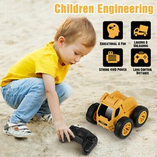 Remote Control Car 2.4GHz RC Dump Truck with 360  Tumbling Lights for Kids Boys
