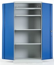 B&uuml;roschrank Aktenschrank Blechschrank Metallschrank Stahlblechschrank grau blau