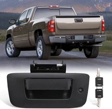 Tailgate Handle Kit, Tail Gate Bezel Lock For 07-14 Chevy Silverado GMC Sierra