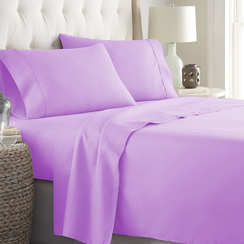 Ultimate Egyptian Cotton 1000TC 4 PCs Sheet Set Select AU Size Multi Colors - Foto 212 di 315