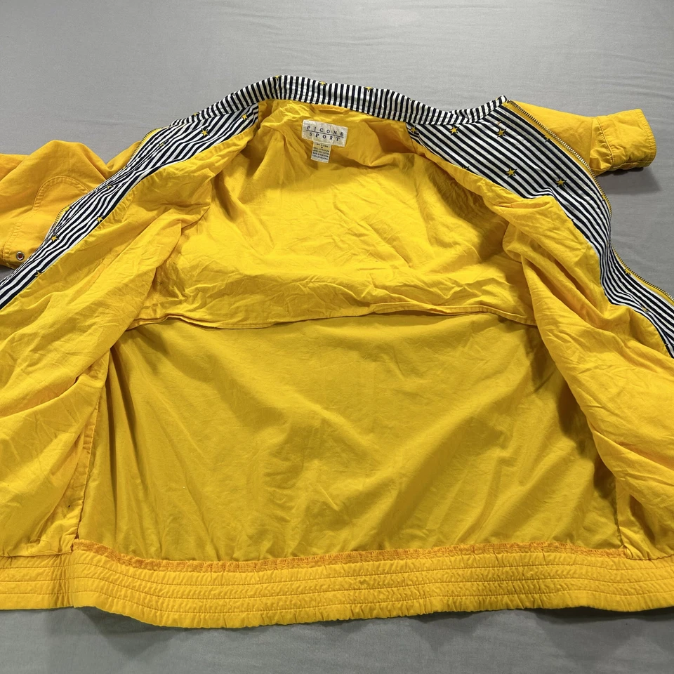 Chaqueta De Colección Evan Picone Mujer Pequeña Amarilla Harrington Relajada Lluvia Años 80 Deporte Foto 3 de 4