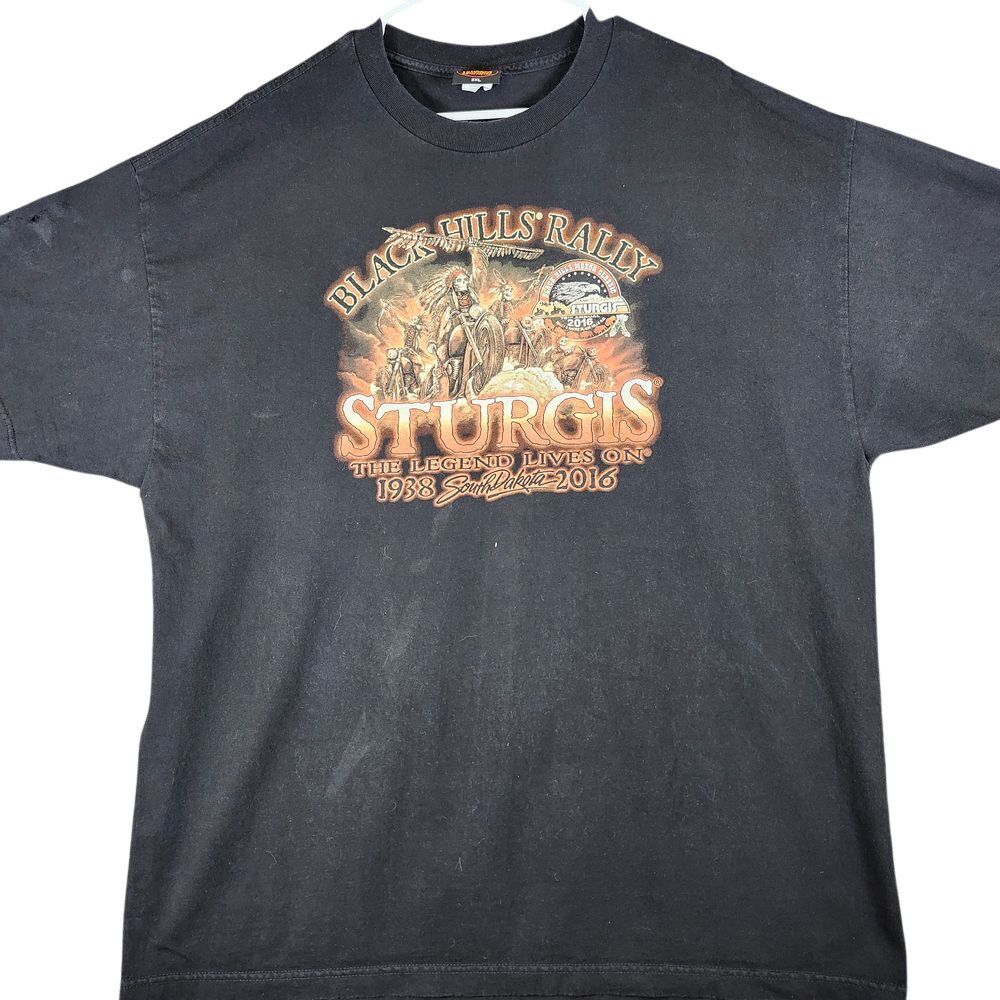 Hot Leathers Sturgis Black Hills Rally 2016 Legend Lives Motorcycle Tee 2XL