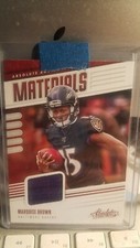 2019 Absolute Football Marquise Brown Rookie Materials Patch Ravens