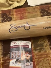 Andruw Jones Autographed signed Louisville Slugger Pro Stock Bat Braves JSA Cert