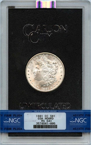 1881-CC Morgan Dollar GSA HOARD S$1 NGC MS64+