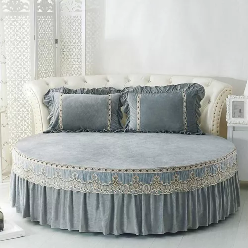 Round Bed Classic Coverlet Bedspread Bed Mattress Decorative-A-Diameter 200cm - Picture 1 of 32