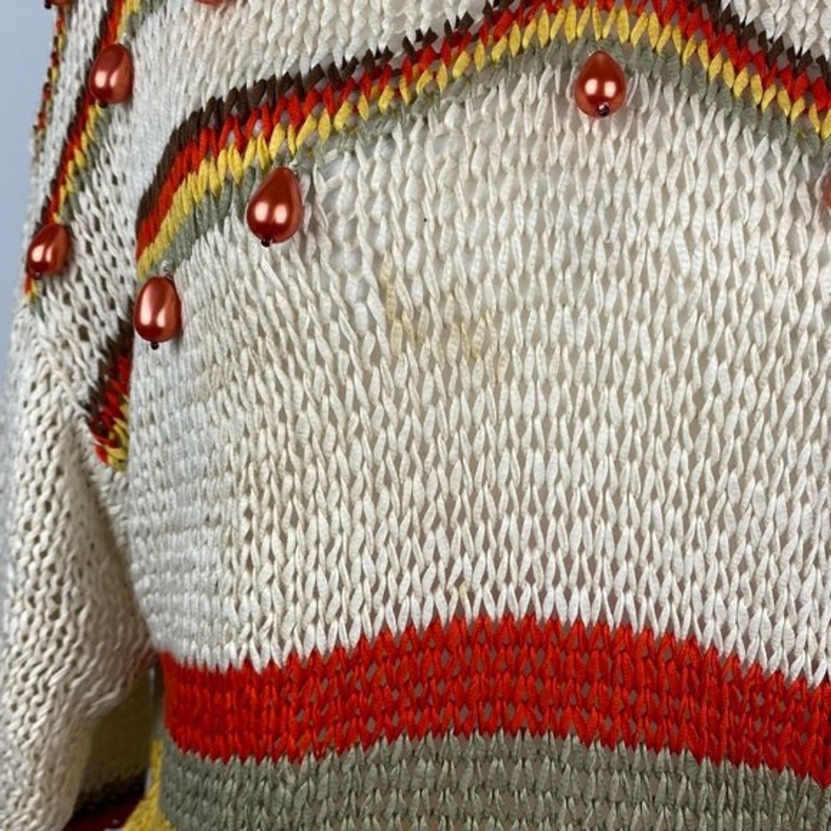 Vintage Antonella Ore Sweater Womens 36 EUC 3/4 Sleeve V Neck Made in Italy View 6