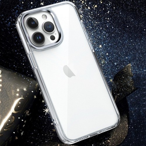 For iPhone 15 14 13 Pro Max 12 11 Clear Shockproof Metal Hybrid Slim Case Cover - Zdjęcie 6 z 13