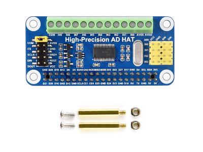High-Precision AD HAT, Compatible with Raspberry Pi 5/4B/3B/Zero/Zero W/Zero ...