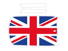 KIT ADESIVI MINI COOPER CLASSIC BANDIERA INGLESE (UNION JACK) PER TETTO BIANCO