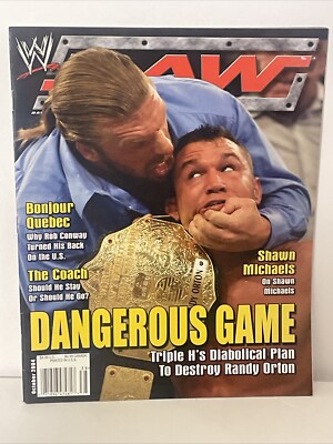 WWE Raw Magazine October 2014 Randy Orton Triple H With Poster