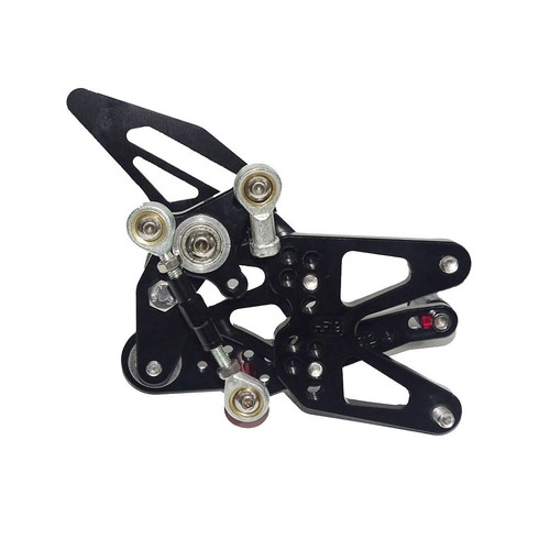 Nero kit pedane arretrate regolabili rearset per TRIUMPH Daytona 675/R 2013-2017 - Picture 10 of 12