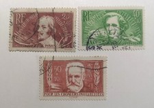 3 timbres 1936 n° 330 331 332 célébrités oblitérés côte 12 euro