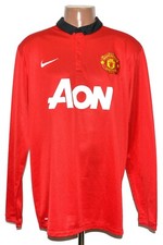 MANCHESTER UNITED 2013/2014 HOME FOOTBALL SHIRT NIKE XL LONG