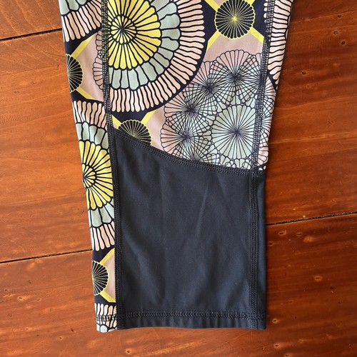 Sweaty Betty Womens Size M Blue and Green Floral Cropped Leggings 20” Inseam - Picture 3 of 10