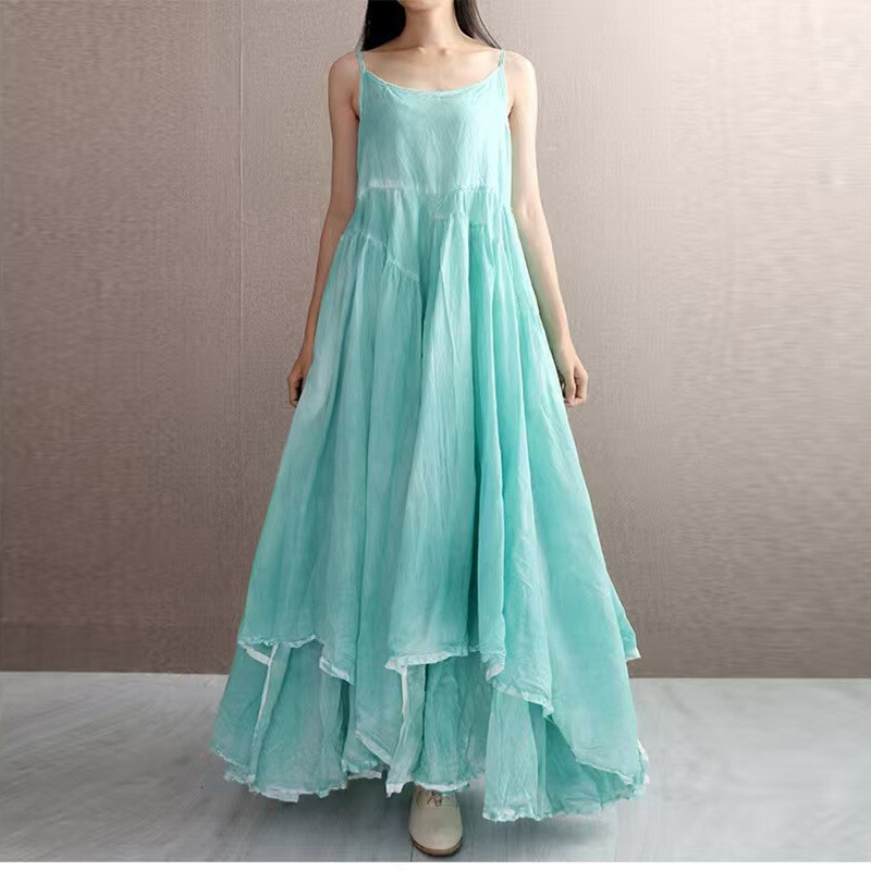 flowy dress material Off Shoulder Sky Blue Prom Dress with Beading main image 1