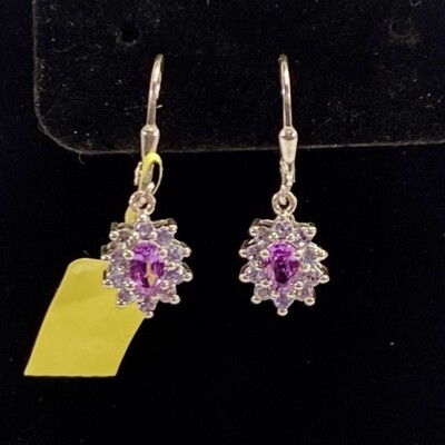 Platinum Overlay Sterling Silver Natural Purple Sapphire Tanzanite