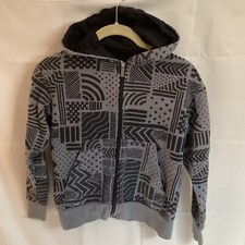 Shaun White boy full zip hoodie jacket gray black size Small - GREAT