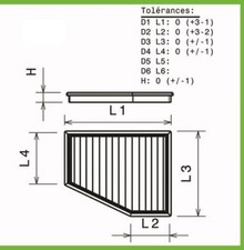 Filtre a air Green pour Volvo V70 de 2001 a 2007 2.4L-130cv