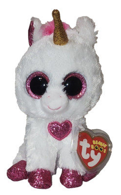 Ty Beanie Boos - CHERIE the Valentine Unicorn (2019 Exclusive)(6 Inch) MWMTs