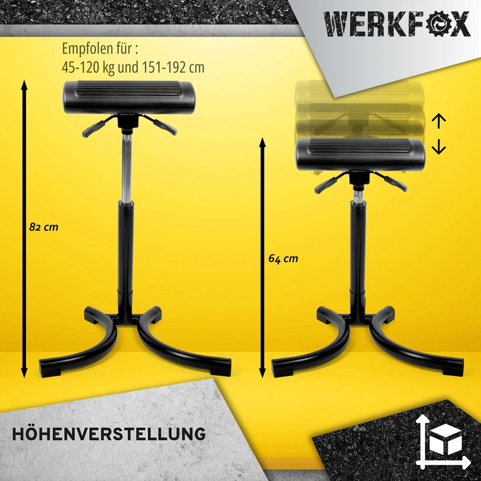Taburete de pie ergonómico ajustable en altura ayuda de pie taburete de taller silla de pie - Imagen 4 de 4