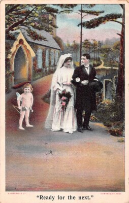 FAMILIENGESCHICHTE - PC - COLE - CROYDON NORTHCOTE RD BAMFORTH AMOR HOCHZEIT um 1907