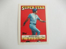 1988 TOPPS SUPER  STAR STICKER GEORGE BRETT # 41 G. CARTER #105 C. LANSFORD #167