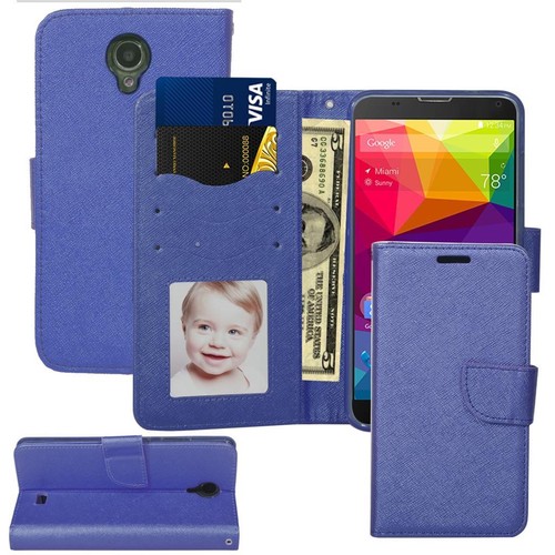 For BLU Neo XL (N110L) Leather Wallet Stand Flip Slot Case + Screen Protector - Picture 14 of 17