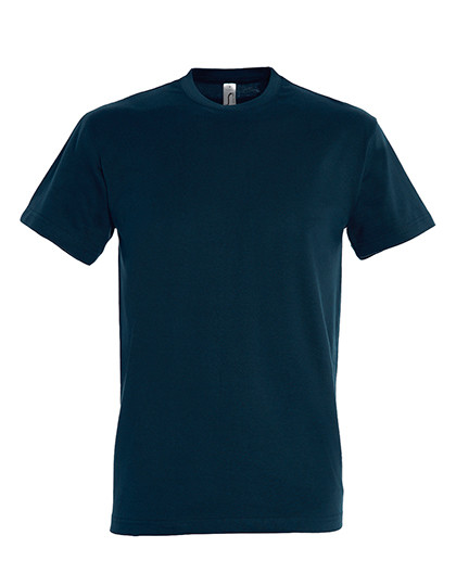 Imperial T-Shirt 3XL In Navy – Basic T-Shirt Aus Baumwolle, Rundhals, Mit Ripp-Kragen – Für Herren & Damen