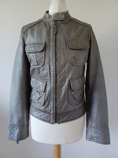 Boden Women's 100% Leather Metallic Jacket Uk 8 New Rrp £290 Rare Find