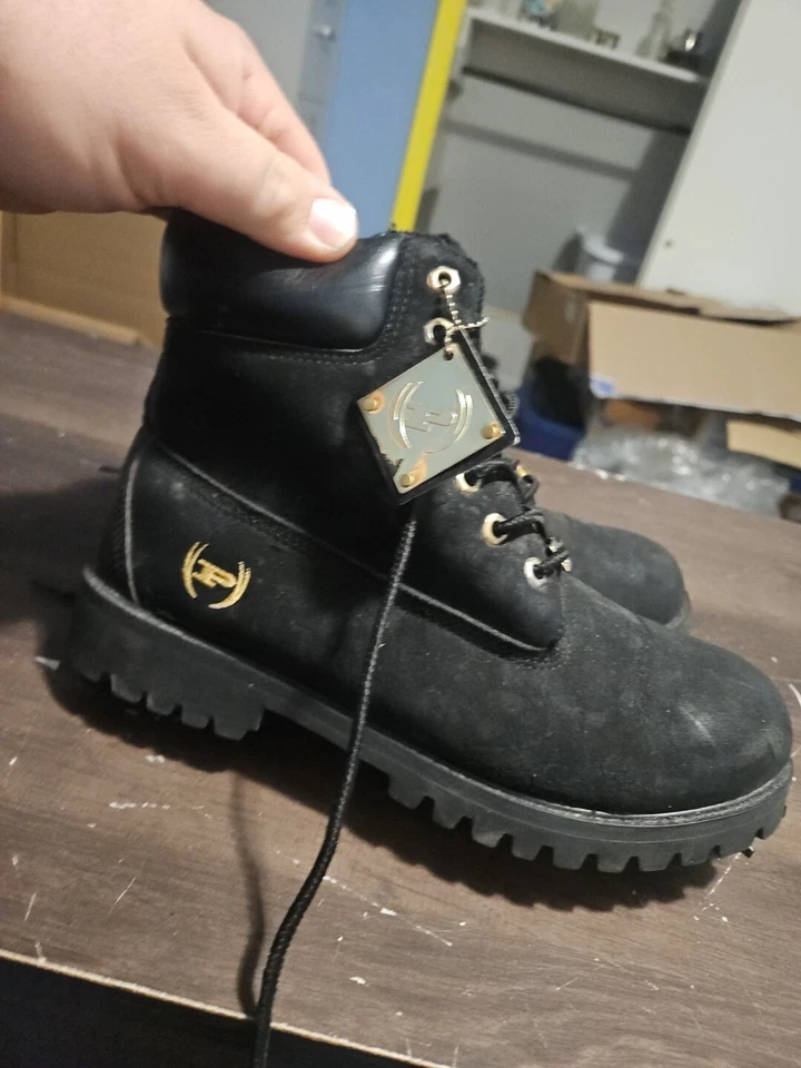 Botines negros vintage Baby Phat Indie Grunge Streetwear/hombres talla 7,5 Foto 3 de 4