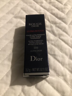 Christian Dior, Rouge Dior Ultra Rouge 999, Hydra Lippenstift, schwerelose Gebrauchsspuren