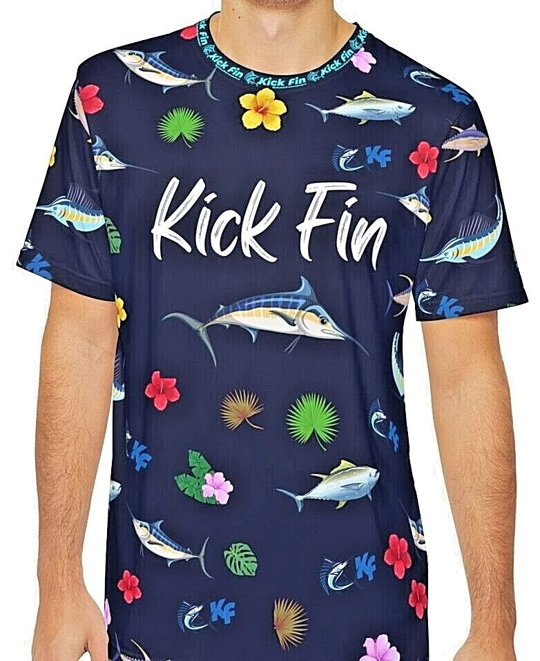 Lightweight Moisture Wicking Short Sleeve Fishing T-Shirt By Kick Fin Sportswear