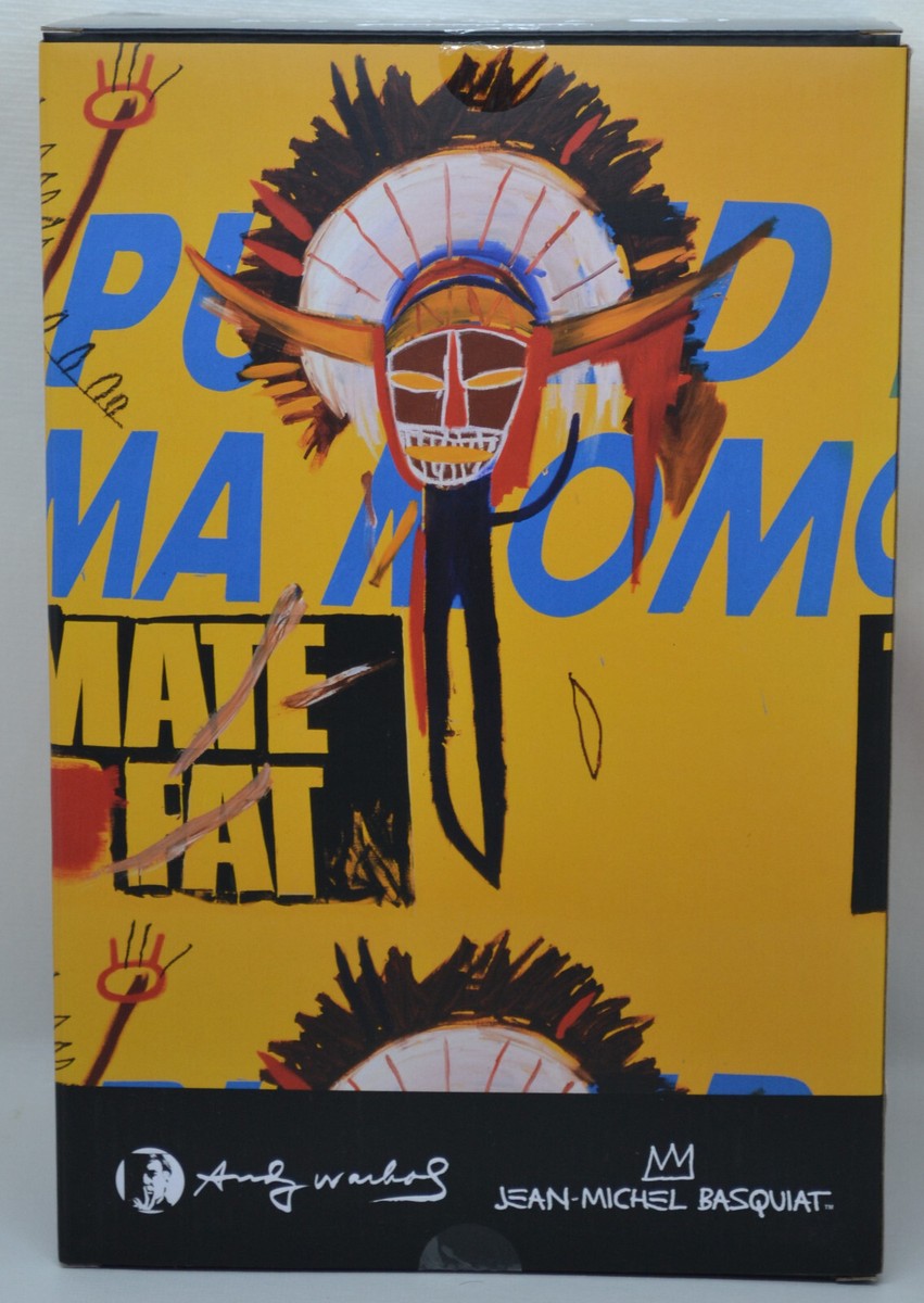 Medicom Bearbrick Andy Warhol Jean Michel Basquiat #3 ver