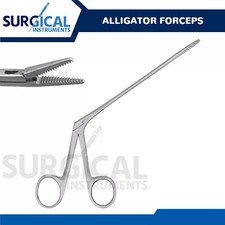 Alligator Ear Forceps 10" - Curved Jaw Design, Fine Tip, Surgical Instruments