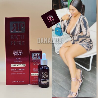 RICH & PURE DOUBLE ACTIVE  CLARIFYING LOTION, SERUM 