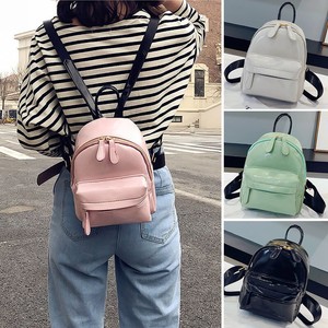 Women-039-s-Shiny-Faux-Leather-Small-Mini-Backpack-Rucksack-Daypack-Bag-Purse