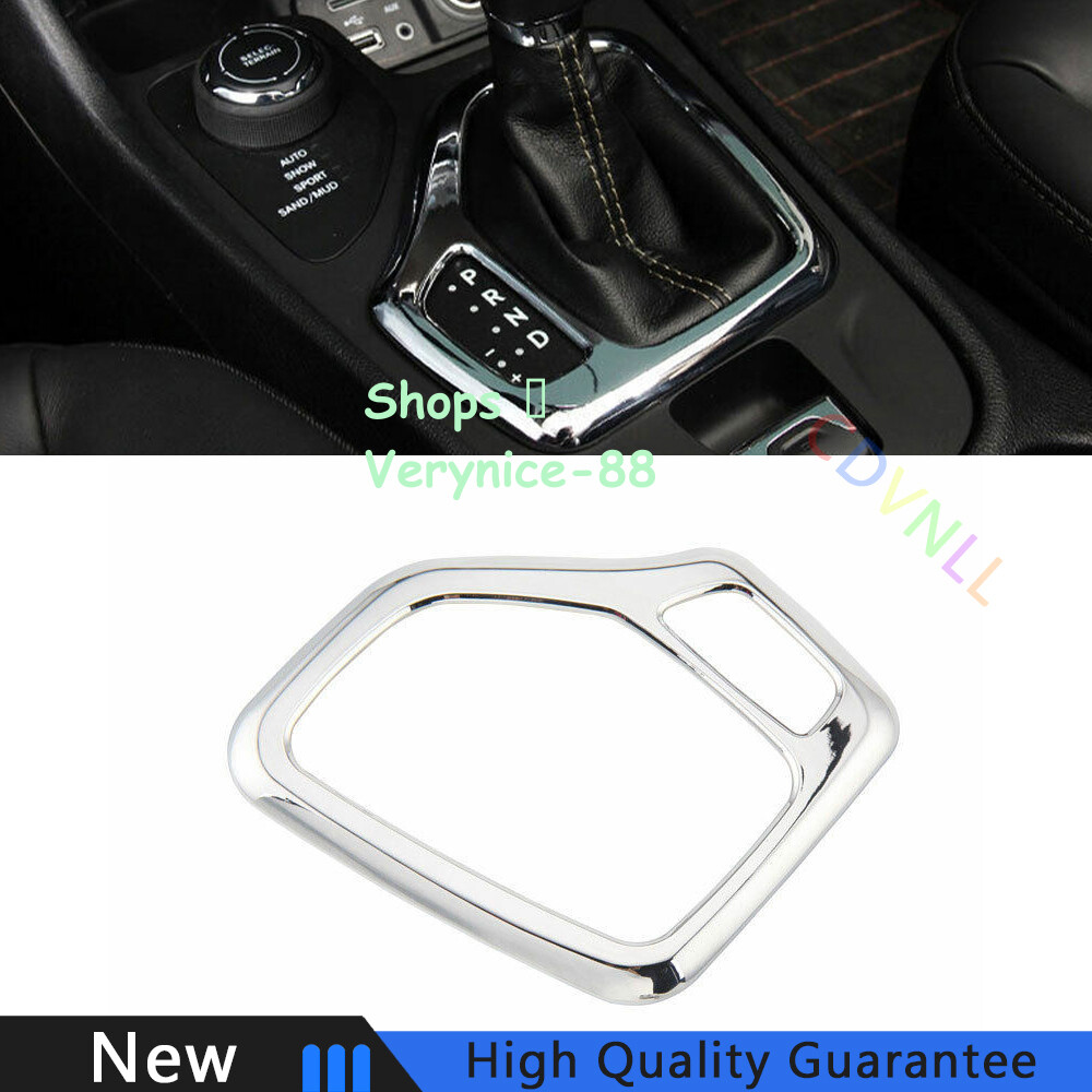 For Jeep Cherokee 2014-2018 Chrome Silver Middle Console Gear Shift Frame Trim