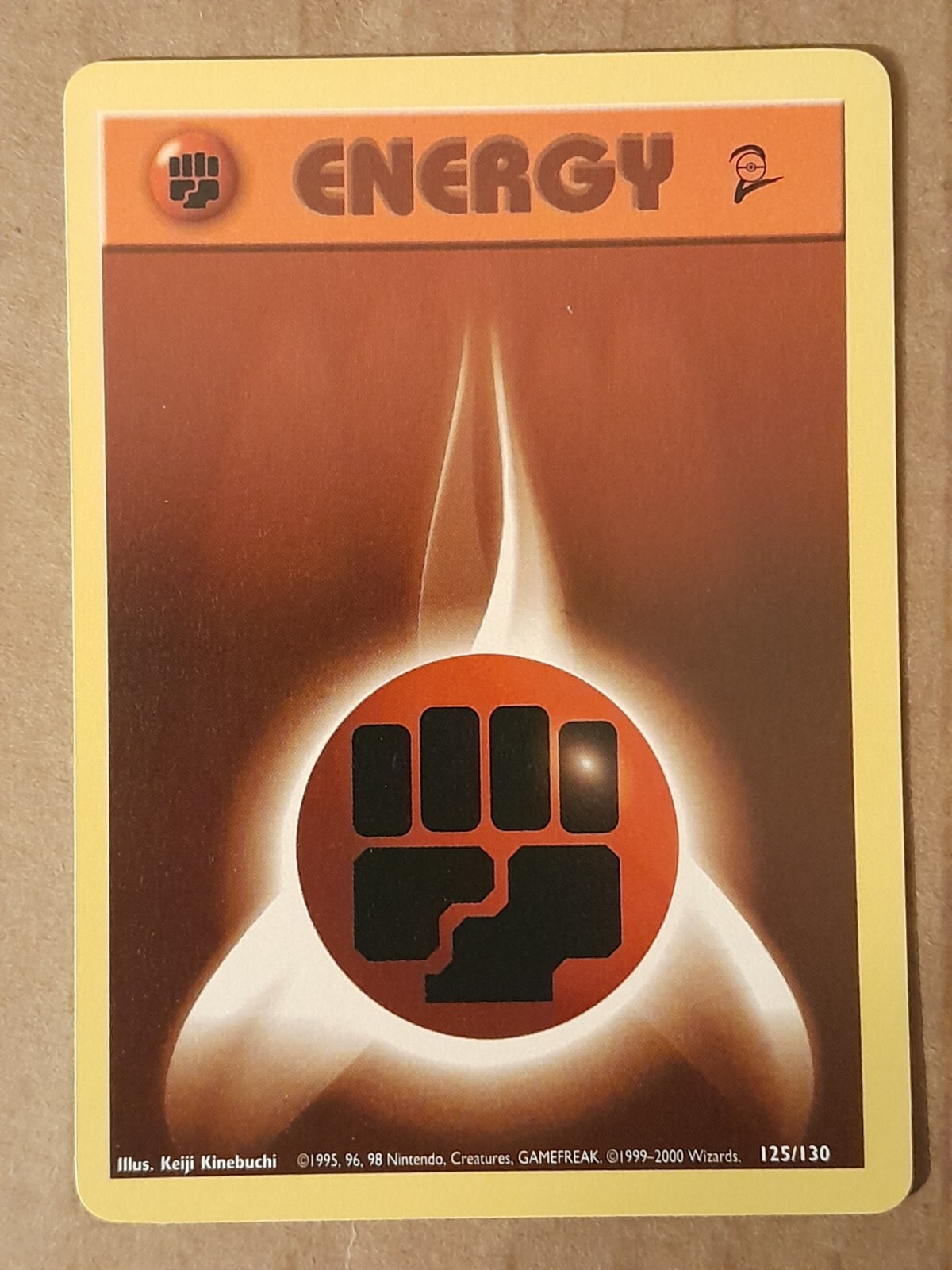 Pokemon Fighting Energy 125/130 Base Set 2 NM See Pictures