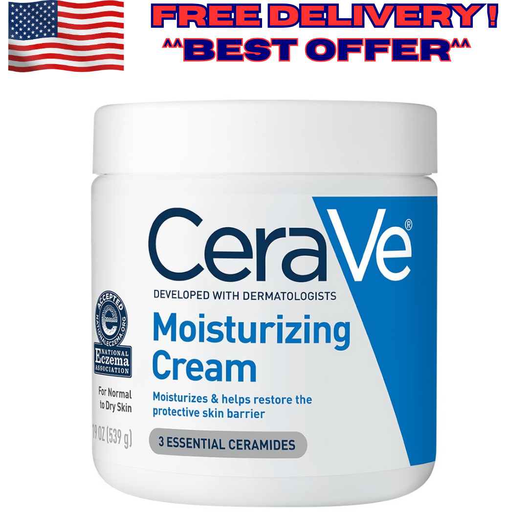 CeraVe Hydrating Body and Face Moisturizer Cream for Dry Skin Care