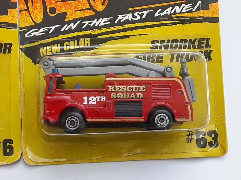 LOTE DE 2 Matchbox Big Movers #6 y #63 EXCAVADORA/SNORKEL CAMIÓN DE BOMBEROS ENVÍO RÁPIDO Foto 3 de 4