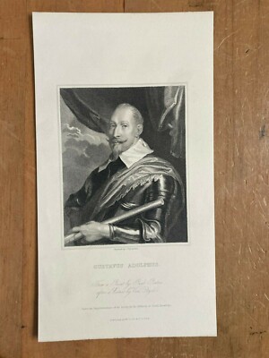 Gustavus Adolphus King of Sweeden Litho Art Print - Perfect for Framing