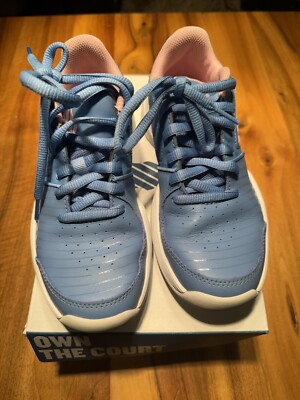 K-Swiss COURT EXPRESS CARPET Silver Lake Blue/White/Orchid Pink